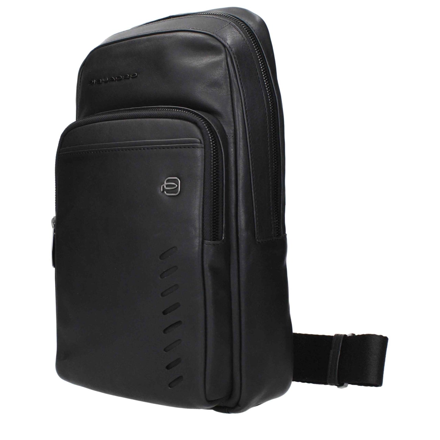 Piquadro Black Leather Crossbody Bags