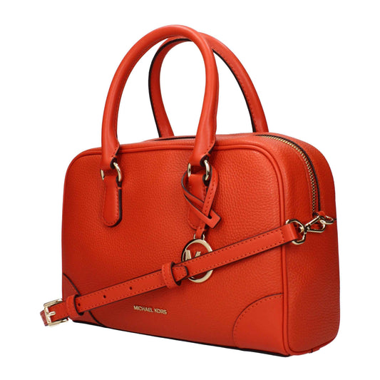 Michael Kors Orange Leather Handbags