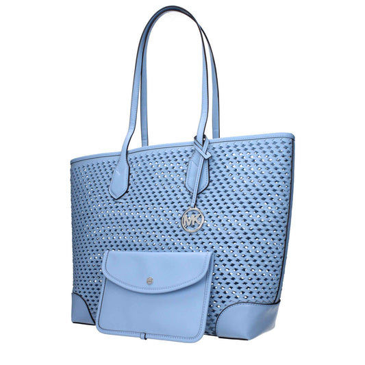 Michael Kors Light Blue Leather Shoulder Bags
