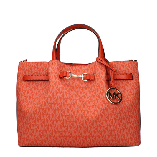 Michael Kors Orange Fabric Handbags