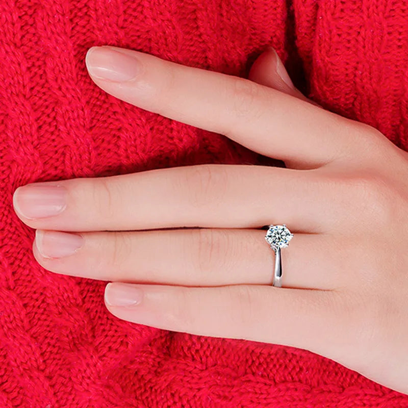Anillo solitario de plata de Ley