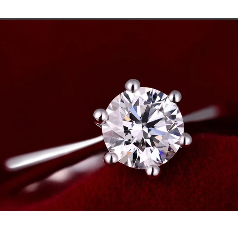 Anillo solitario de plata de Ley