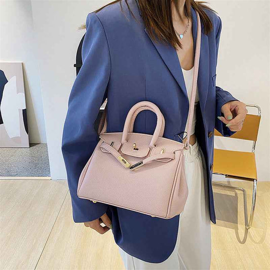 High-End Stylish Large-Capacity Hand-Held Crossbody Platinum Bag
