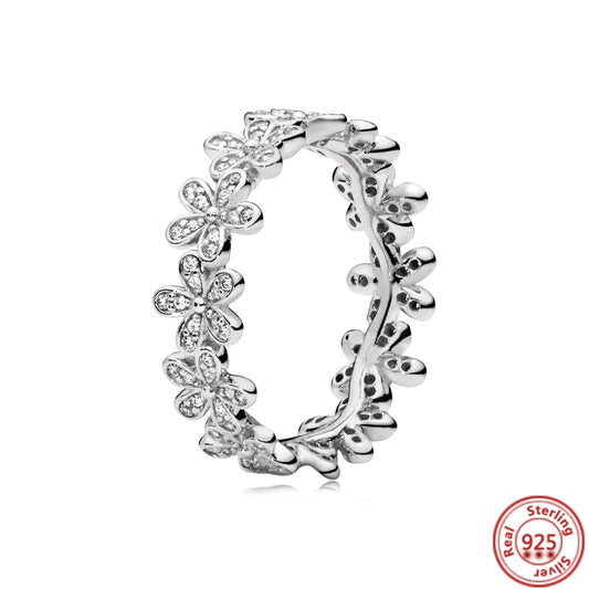 Anillo circonitas flores