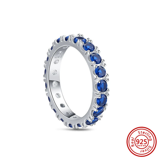 Anillo circonitas azul