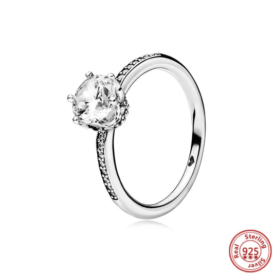 Anillo con piedra y circonitas