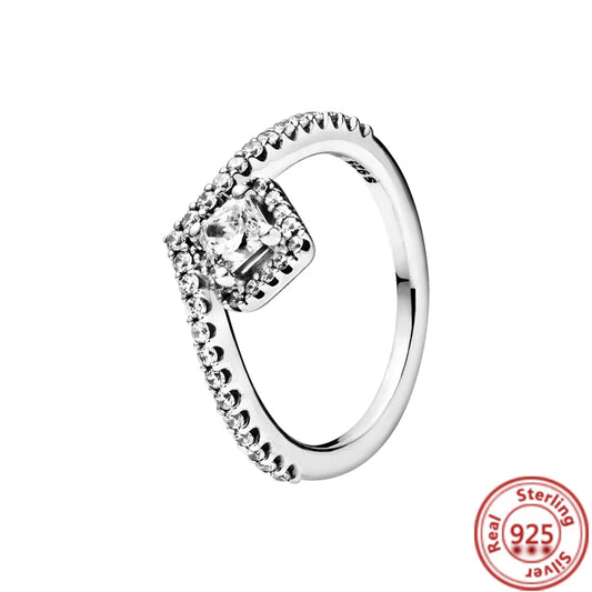 Anillo circonitas cuadrado