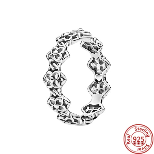 Anillo flores geométrico