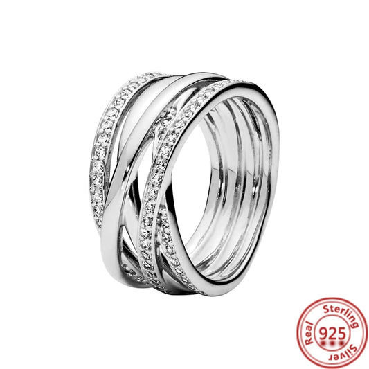Anillo ancho cruzado