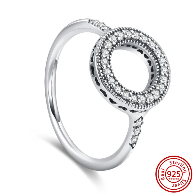 Anillo círculo circonitas