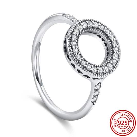 Anillo círculo circonitas